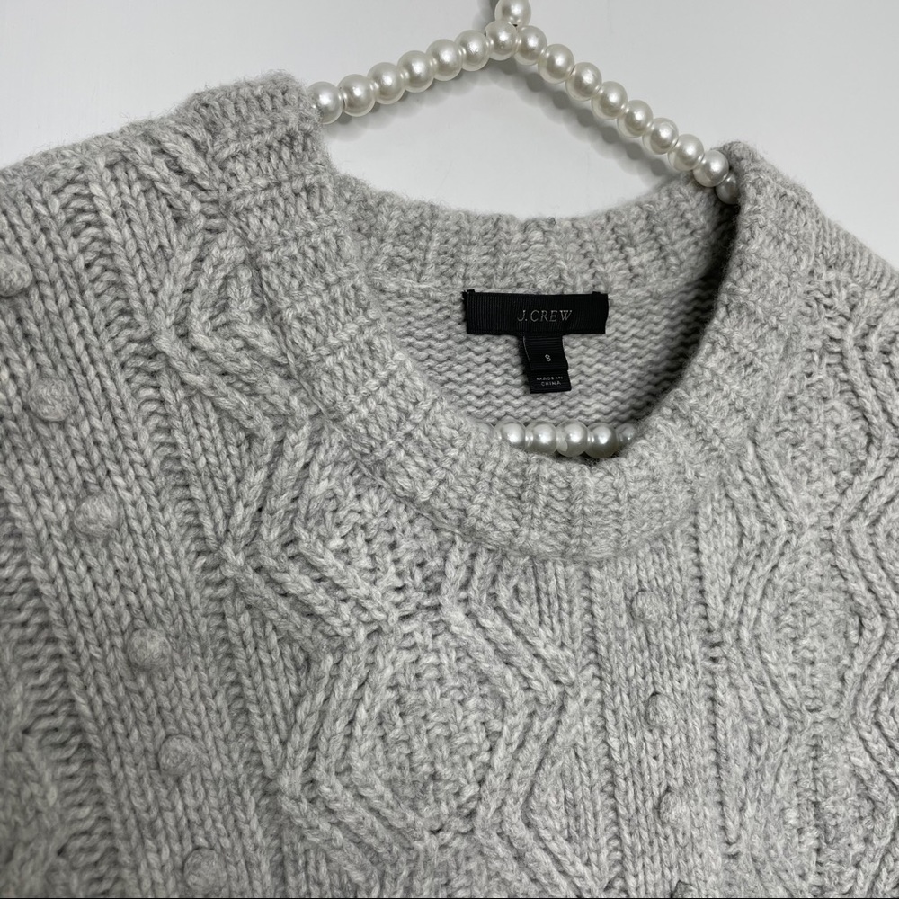 Jcrew Wool Side Zip Cable Knit Sweater - Picture 6 of 8